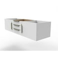 thumbnail image 3 of Alpine 60" Wood Floating Vanity Base in White with Gold Handles, 3 of 5
