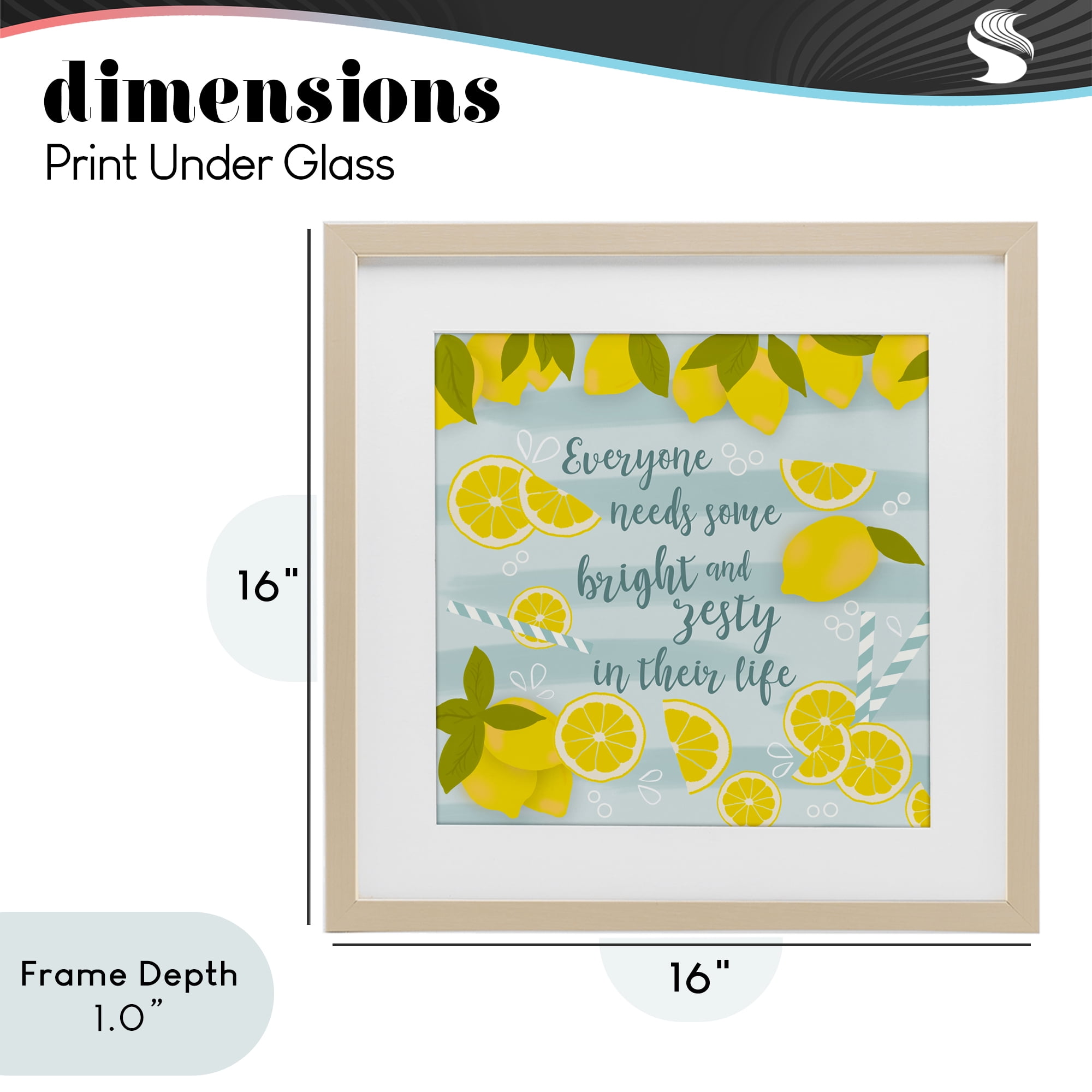 Stupell Industries Everyone Needs Bright & Zesty Birch Framed Print Under Glass, design by Anna Quach