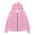thumbnail image 5 of Fengactive Womens Velour Zip Up Hoodie Drawstring Long Sleeve Relaxed Fit Casual Pullover Fall Winter Jacket, 5 of 5