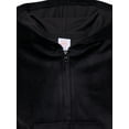 thumbnail image 3 of Wonder Nation Girls Velour Zip Up Hoodie, Sizes 4-18 & Plus, 3 of 3