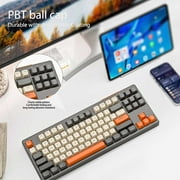 ATTACK SHARK Gaming Keyboard with Dual Mode Bluetooth 5.0/2.4Ghz TLK Mechanical Feeling Keyboard Mac,Rechargeable Anti-ghosting PBT 75% Wireless Keyboard Backlit for Silent Office/Gaming-Glimmer