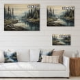 thumbnail image 4 of Designart "Canada Calm Lake" Landscapes Print on Natural Pine Wood, 4 of 5