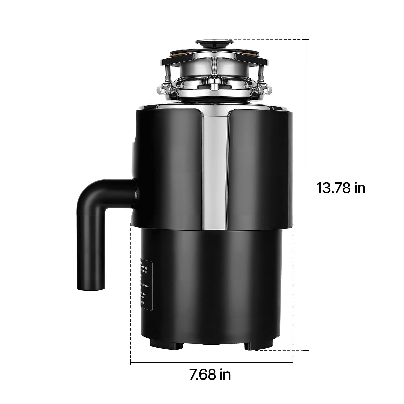 VEVOR Food Waste Garbage Disposal, 3/4HP 1500RPM AC Motor, Continuous Feed Kitchen Sink Garbage Disposer, 3-Bolt Mount Food Waste Grinding System with Splash Guard & Power Cord for Kitchens