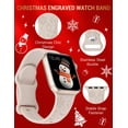 thumbnail image 2 of Wearlizer Christmas Engraved Band Compatible with Apple Watch Band 38mm 40mm 41mm 42mm 44mm 45mm 49mm Women Men, Silicone Snowman Santa Claus Holidays Strap for iWatch Series Ultra SE 9 8 6 5 4 3 2 1, 2 of 6