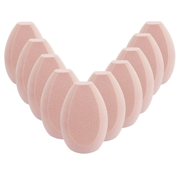 10 Pack Set Upgraded Cut Surface Latex Free Makeup Sponge Blender Set