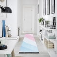 thumbnail image 4 of Yayeee Runner Rug for Bedroom 2'x6' Machine Washable Hallway Non Slip Mat, Blue Gradient, 4 of 8
