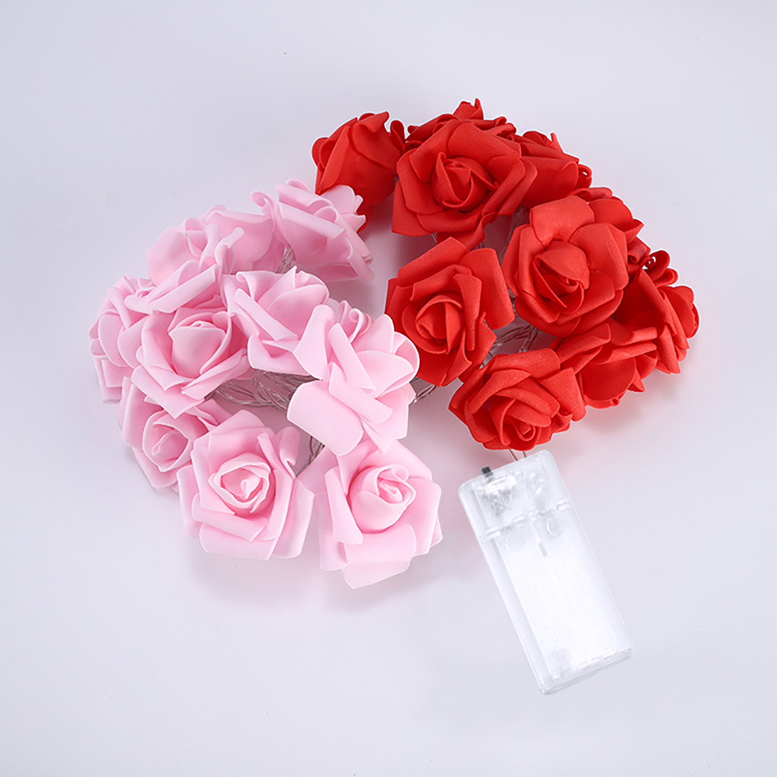 EUHDSSDE LED Rose Lamp String Foam Flower Colored Lamp Proposing On