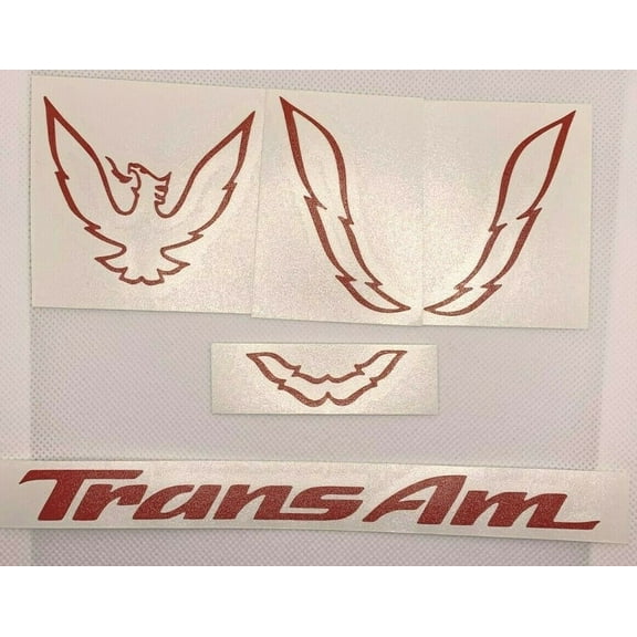 Red Rear Panel Overlay Decal Set 1993-2002 Pontiac Firebird/Trans AM