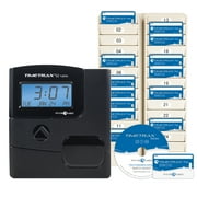 Pyramid TimeTrax TTEZ Prox (PPDLAUBKN) Automated Proximity Time Clock System Bundle, includes software, 15 proxmity badges, 24 pocket badge rack