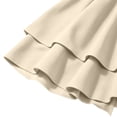 thumbnail image 6 of Guieoi Women's Medieval/Renaissance Court-Style Batwing-Sleeve Off-the-Shoulder Ruffled Hem Dresses Beige XL, 6 of 7