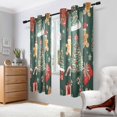 thumbnail image 2 of Yayeee Window Curtains Light Filtering 63"x52" Grommet Panel Pair Home Living Room Decor, Yellow Christmas Gingerbread, 2 of 7