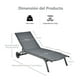 thumbnail image 4 of Tumbona Regulable para Patio con Ruedas y Tejido de Secado Rápido Silla Reclinable en 6 Posiciones de Exterior Piscina Patio Jardín Costway Gris, 4 of 8