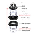thumbnail image 4 of Bikes Bowls Set, Rustproof Smooth Surface Bicycle Front Fork Bowl Set Double Bearings  for 41.8mm Straight Tube, 4 of 7