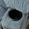 thumbnail image 6 of JMYMRY Recliner Chair, Swivel Rocker Recliner for Adults, Recliner Chair with Heat and Massage, Manual Recliner with Cup Holders for Living Room, Blue, 6 of 13