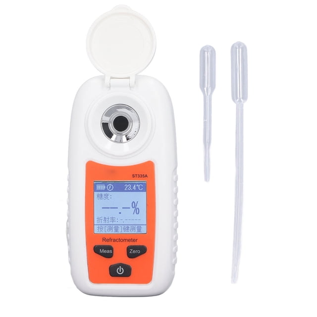 Refractómetro digital LCD Brix con cubierta antideslizante y antipolvo, medidor digital de dulzor Brix para frutas