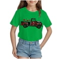 thumbnail image 1 of Akiihool T-Shirts d'Été pour Filles T-Shirts à Manches Courtes pour Filles T-Shirts d'Été pour Enfants Col Ras du Cou T-Shirts Basiques (Vert, 13-14 Ans), 1 of 4