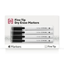 Staples TRU RED TUD24376609 Pen Fine Bullet Tip Dry Erase Marker Black - Pack of 4