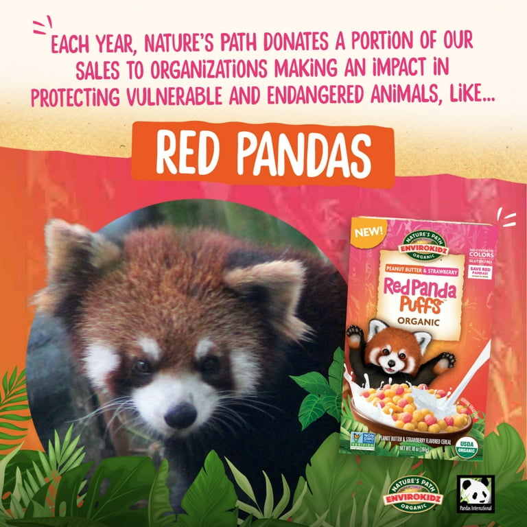 Nature's Path Organic Red Panda Puffs Cereal, Peanut Butter