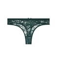thumbnail image 2 of LIZUOJUN Under $2 Underwear Women Low Rise Invisible Lace Trim Thong With Bow Cutout Mesh No Show Hipster Cheeky Bikini Briefs S-XL, 2 of 7