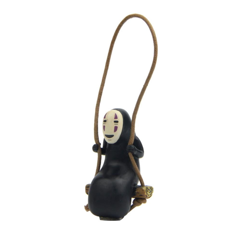 No Face Man Car Pendant Anime Figure Hanging Swing Doll for Car Rear View Mirrior Ornaments Office Home Gardening Hanging Micro Landscape Decor Romantic Birthday Gift 1 