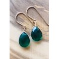 thumbnail image 2 of Emerald Earrings Gold Plated Earrings Green Gemstone Earrings Emerald Drop Earrings Gold Earrings May Birthstone Boho earrings, 2 of 4