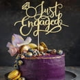 thumbnail image 4 of Cake topper sodasos Just Engaged con brillo dorado, 4 of 7