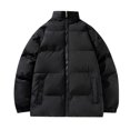thumbnail image 2 of JXMVOJ Men Puffer Jacket Winter Coats Water Resistant Long Sleeve Zip Up Lightweight Quilted Down Jackets, 2 of 9