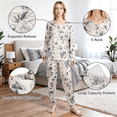 thumbnail image 2 of Loritta Secret 2 Pieces Womens Pajamas Sets Comfy Printed Loungewear Sets Woman with Pockets,S-2XL, 2 of 6