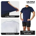 thumbnail image 2 of Ultra Performance Mens Dry-Fit Shirts 2 Pack Workout Gym T-Shirts, Athletic Tees for Men, Multipack Training Tops Navy/White, 2 of 7