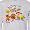 thumbnail image 4 of Inktastic Happy Thanksgiving Turkey Train with Food Long Sleeve Youth T-Shirt, 4 of 5