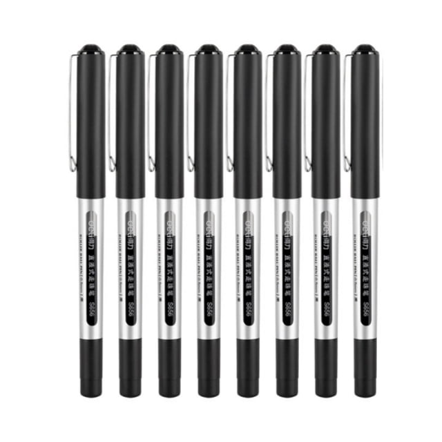 Bolígrafos de tinta negra, paquete múltiple de bolígrafos de gel negros de 0,5 mm, paquete de 8 bolígrafos de tinta negra líquida, bolígrafos de secado rápido, bolígrafos para escribir, tomar notas,