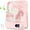 Pink, variant on 6.8 Inch Portable Travel Fan for Sleeping, 100 Speeds Adjustable Personal Mini Desk Fan, Rechargeable Battery Powered Quiet Cooling Fan, White Travel Essentials for Bedroom, Office, Cruise & Beach Va