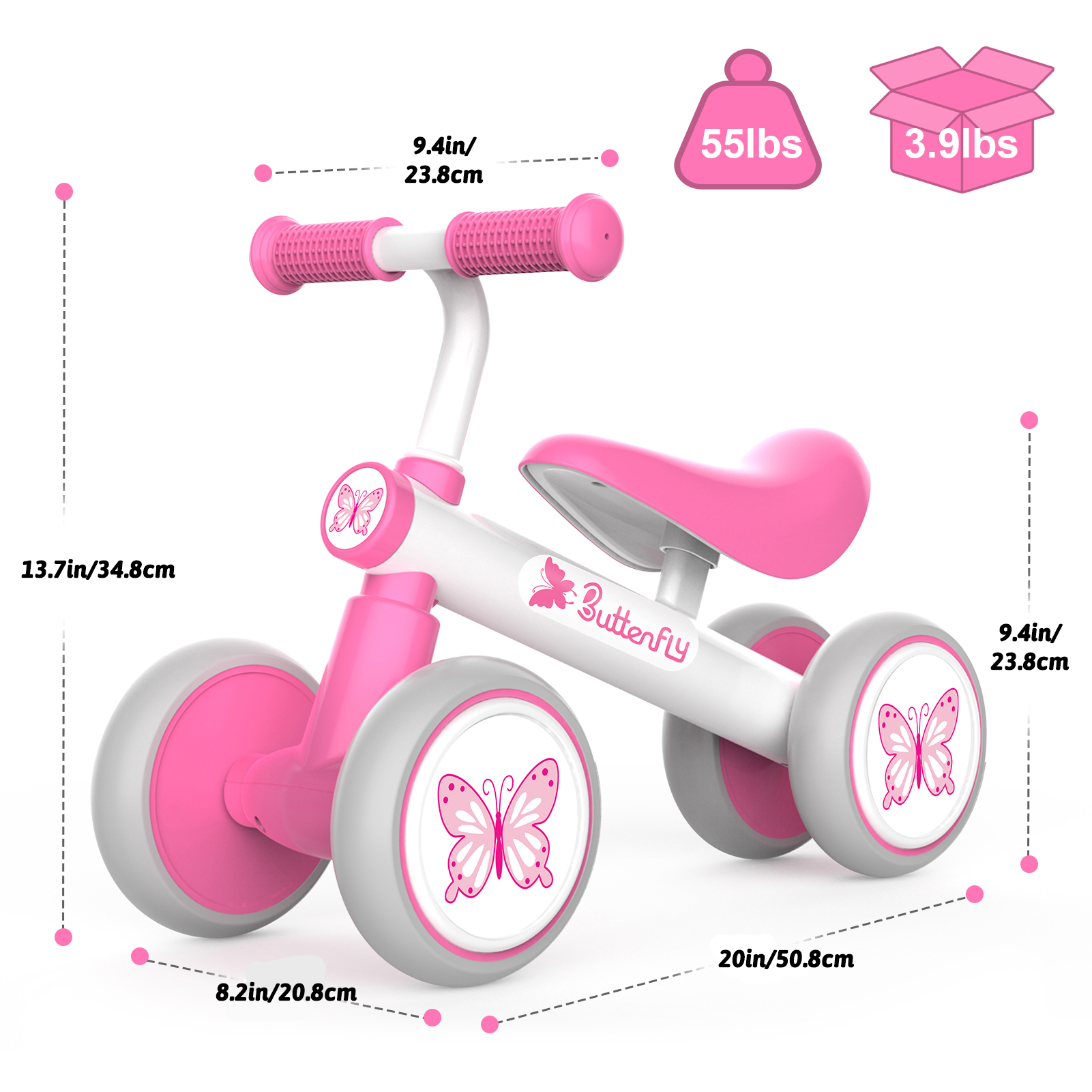 Wdmiya Balance Bike for Toddlers 12-36 Months Pink photo 2