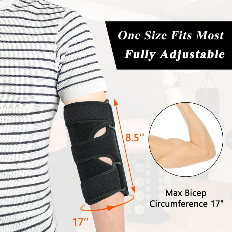 2 Pcs Tennis Elbow Brace,Night Sleep Elbow Support,Comfortable Elbow  Splint,Adjustable Stabilizer with 2 Removable Metal Splints for Cubital  Tunnel