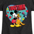 thumbnail image 3 of Disney - Together Fur Ever Mickey Pluto - Youth Girls Short Sleeve Graphic T-Shirt, 3 of 5