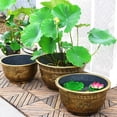 thumbnail image 3 of Maceta grande de resina gruesa con orificio de drenaje, estilo retro, para plantas de interior y exterior, jardinería doméstica., 3 of 8