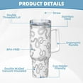 thumbnail image 5 of Balery Hand Drawn Snake Pattern 40oz Stainless Steel Tumbler Double Wall Vacuum Insulated Water Bottle Ice Bully Insulated Tumbler With Handle And 2 in 1 Straw Lid, 5 of 8