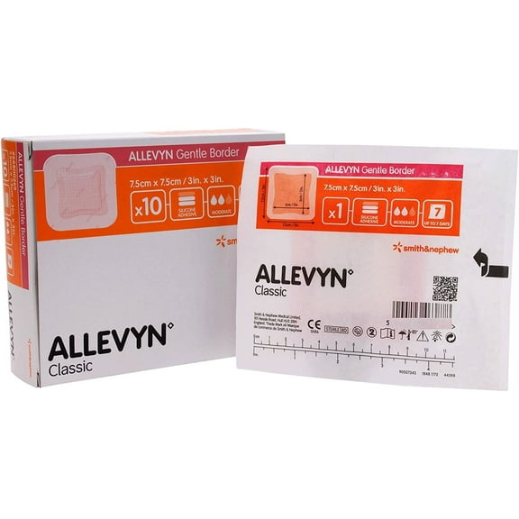 Smith & Nephew 66800276 Allevyn Gentle Border 3 in. x 3 in. (Case of 40)
