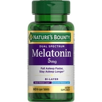 Nature’s Bounty Melatonin 5mg Quick & Extended Release Tablets, Sleep Aid, 60 Ct