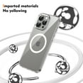 thumbnail image 4 of Magnetic for iPhone 16 Clear Case Compatible with Magsafe Military-Grade Protection Shockproof Phone Bumper,Anti-Scratch Drop Proof Anti-Fingerprint Clear Hard Back Cover Back,Silver, 4 of 9