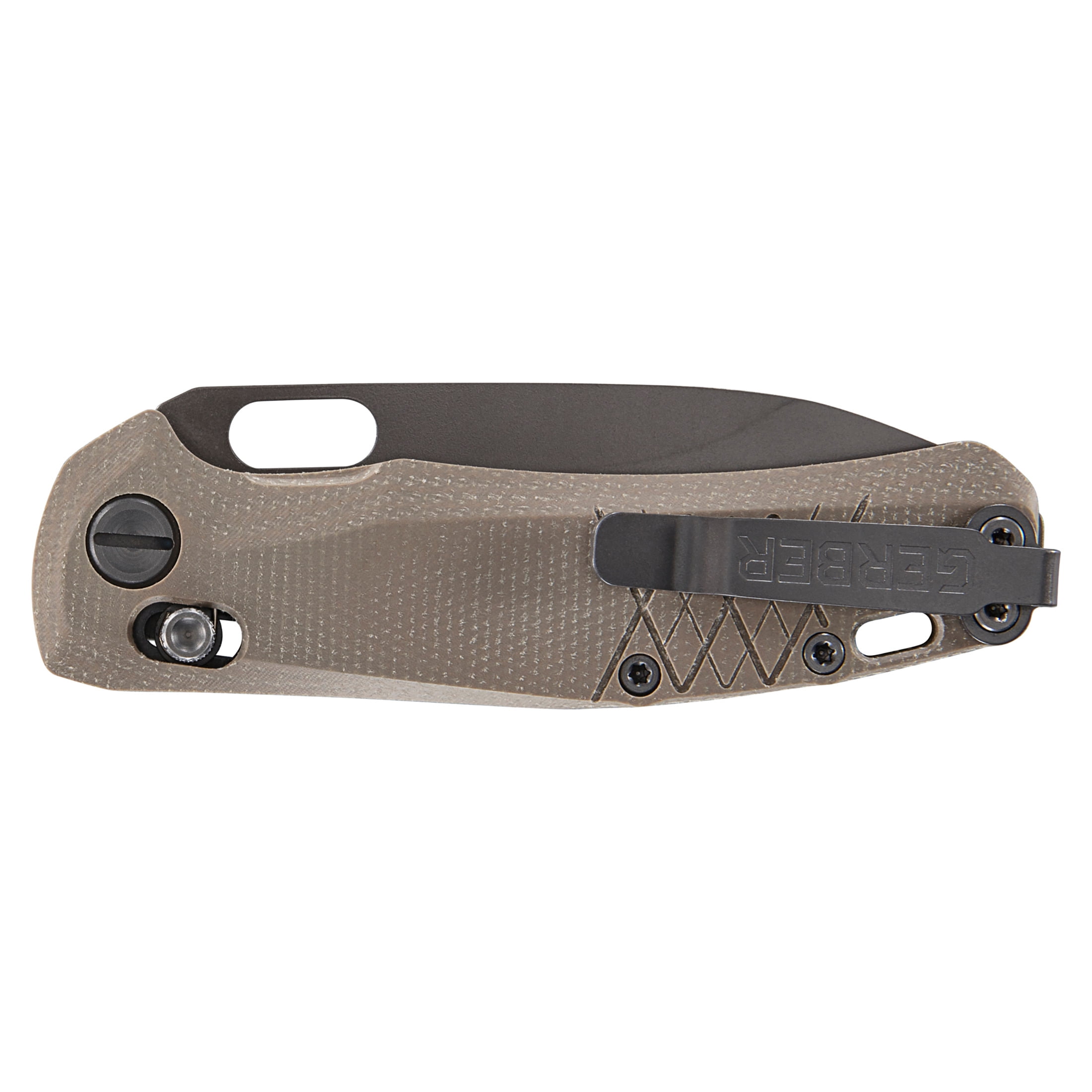 Gerber Scout Tan Folding Knife, Plain Edge, Drop Point