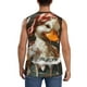 thumbnail image 4 of Fotbe Cartoon Scottish Duck Men's Camiseta sin Mangas Estampada para Hombres, Playera Casual para Gimnasio, Entrenamiento, Playa-Medium, 4 of 7
