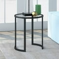 thumbnail image 2 of Henn&Hart 20" Blackened Bronze Metal/Glass Side Table, 2 of 8