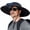 Black, variant on Solar Powered Spray Fan Hat For Outdoor Hiking Sun UPF Hat