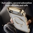 thumbnail image 2 of Magnetic For iPhone Air Phone Case,Cute Wavy Frame,Compatible with Mag-safe,Ultra Slim Shockproof Anti-fall Protection,Rugged Durable Electroplated Bumper Thin Phone Case,Gold, 2 of 6