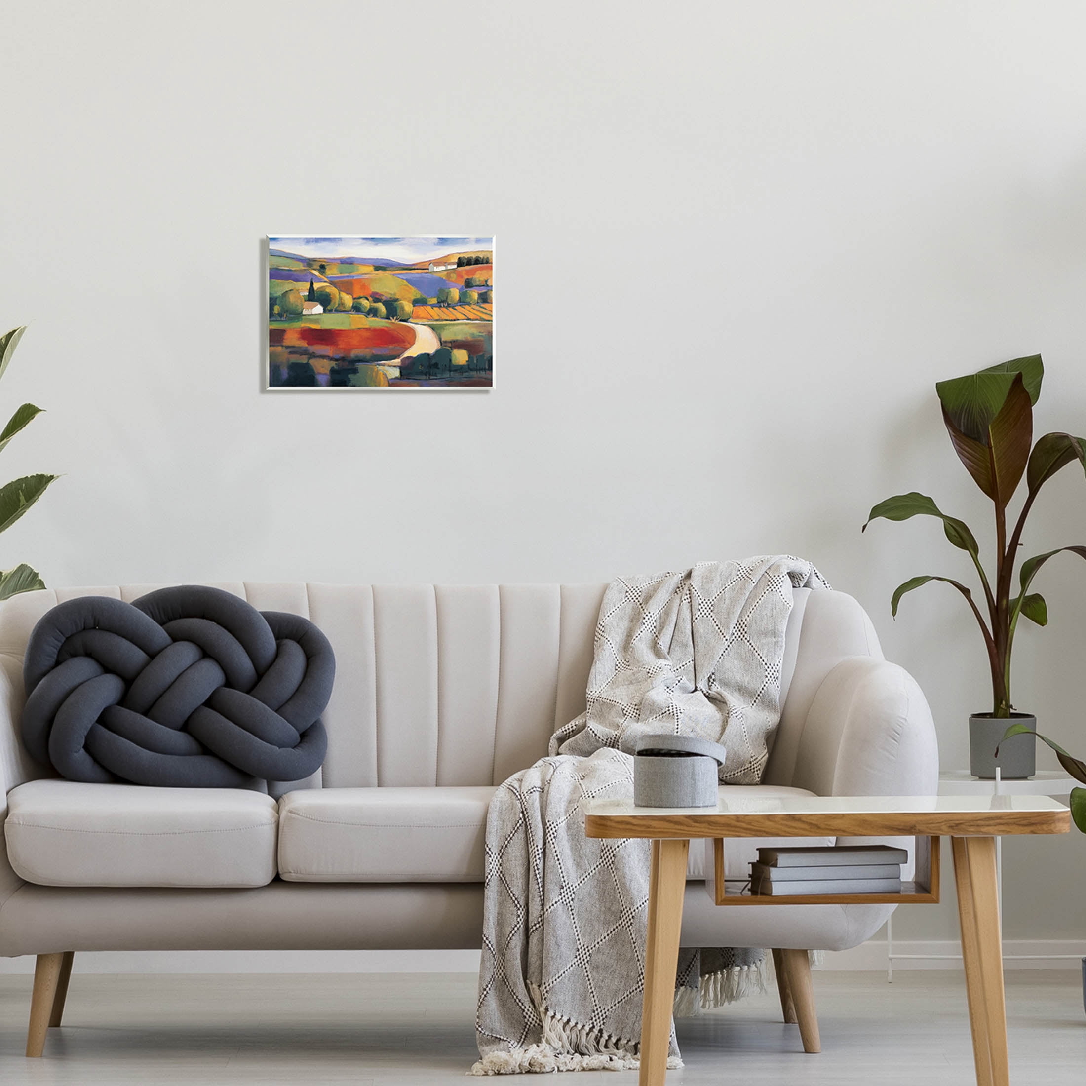 Modern Countryside Farm Town Landscape Painting Unframed Art Print Wall Art