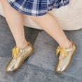 thumbnail image 2 of Kiderence Girls Flat Mary Jane Shoes School Party Dress Ballerina Shoe (Toddler/Little Kids) FG04 Gold - 13M, 2 of 7