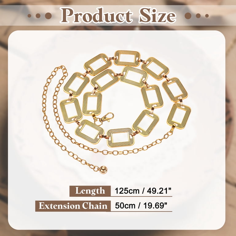 Western Metal Concho Chain Belt, Chain Waist Belts for Women  display picture 1