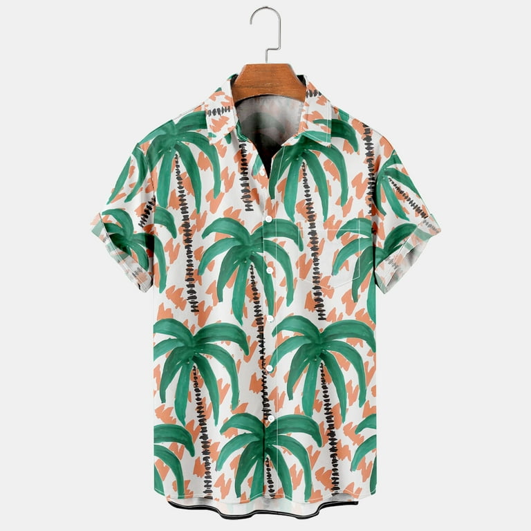 Ayolanni Men's Summer Fashion Hawaiian Style Short Sleeve