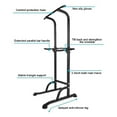 thumbnail image 5 of HUJHKIO Adjustable Power Tower for Home Gym, Pull Up Bar Dip Station with PU Pads, Heavy Duty 330 LBS Capacity, for Pull-Ups, Dips, Push-Ups, Workout Equipment for Strength Training, Black, 5 of 7